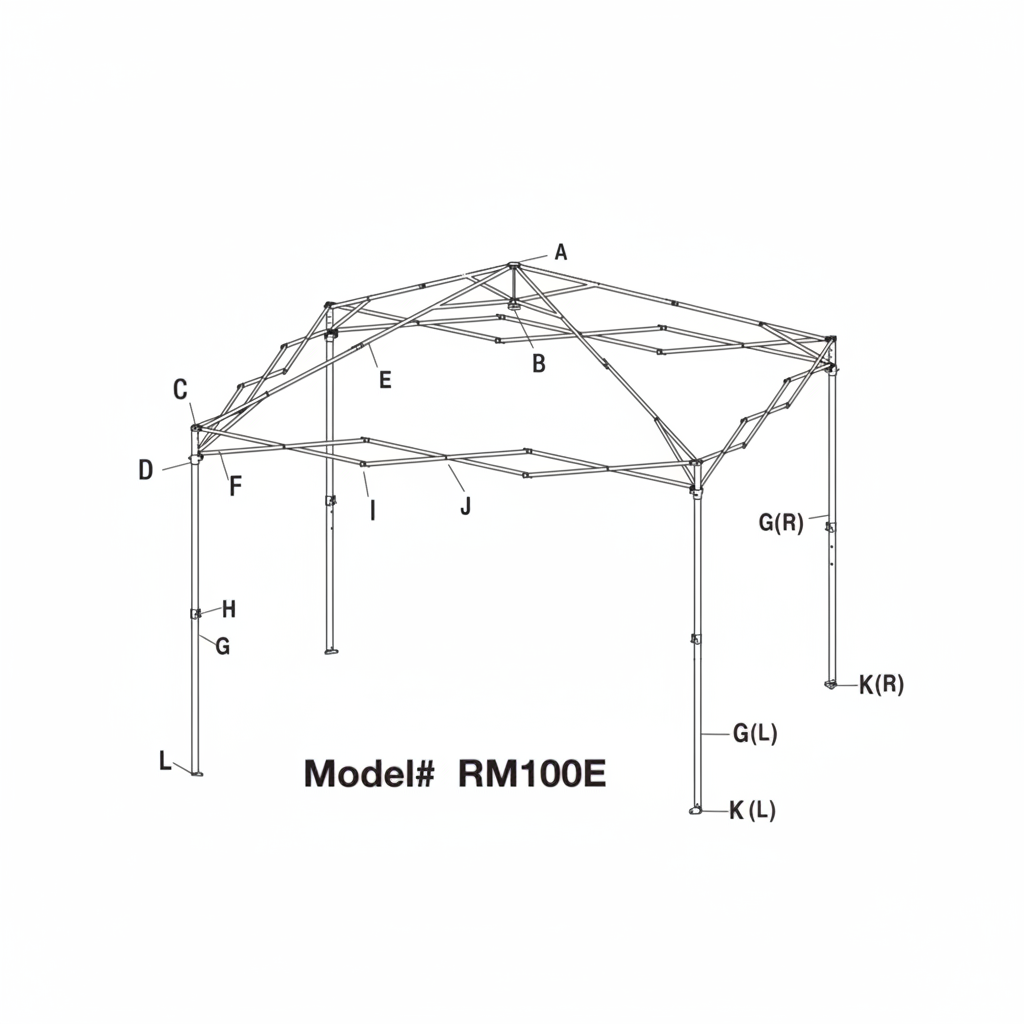 Replacement Canopy Top| 10'x10' Canopy| Model RM100E-B/G
