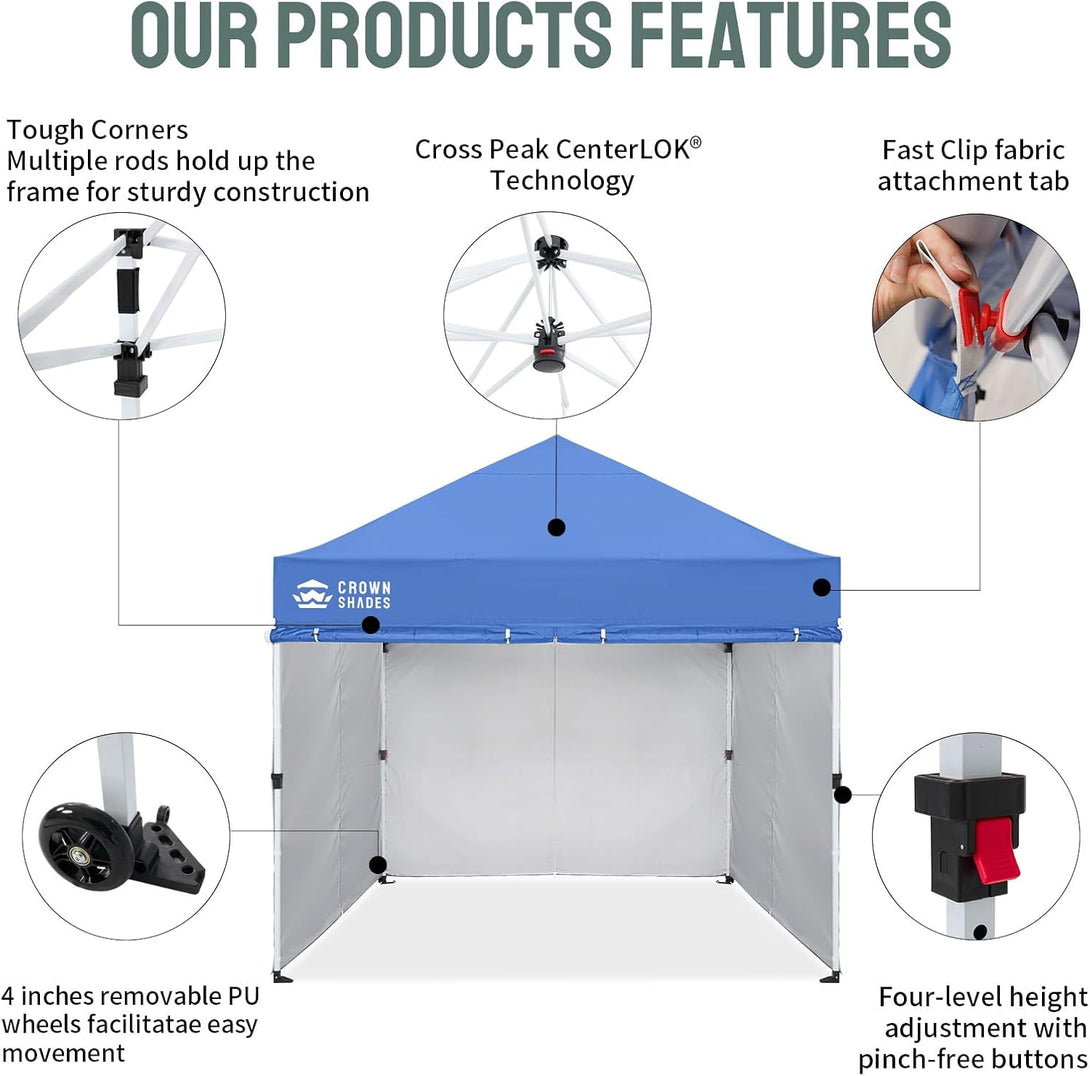 10x10 Commercial Pop Up Canopy & 4 Sidewalls