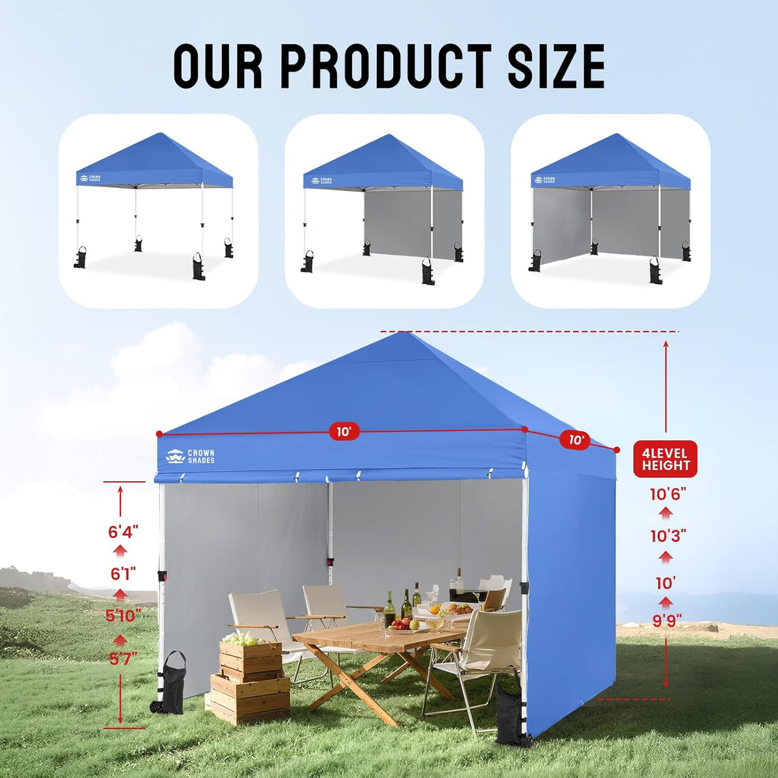 10x10 Commercial Pop Up Canopy & 4 Sidewalls