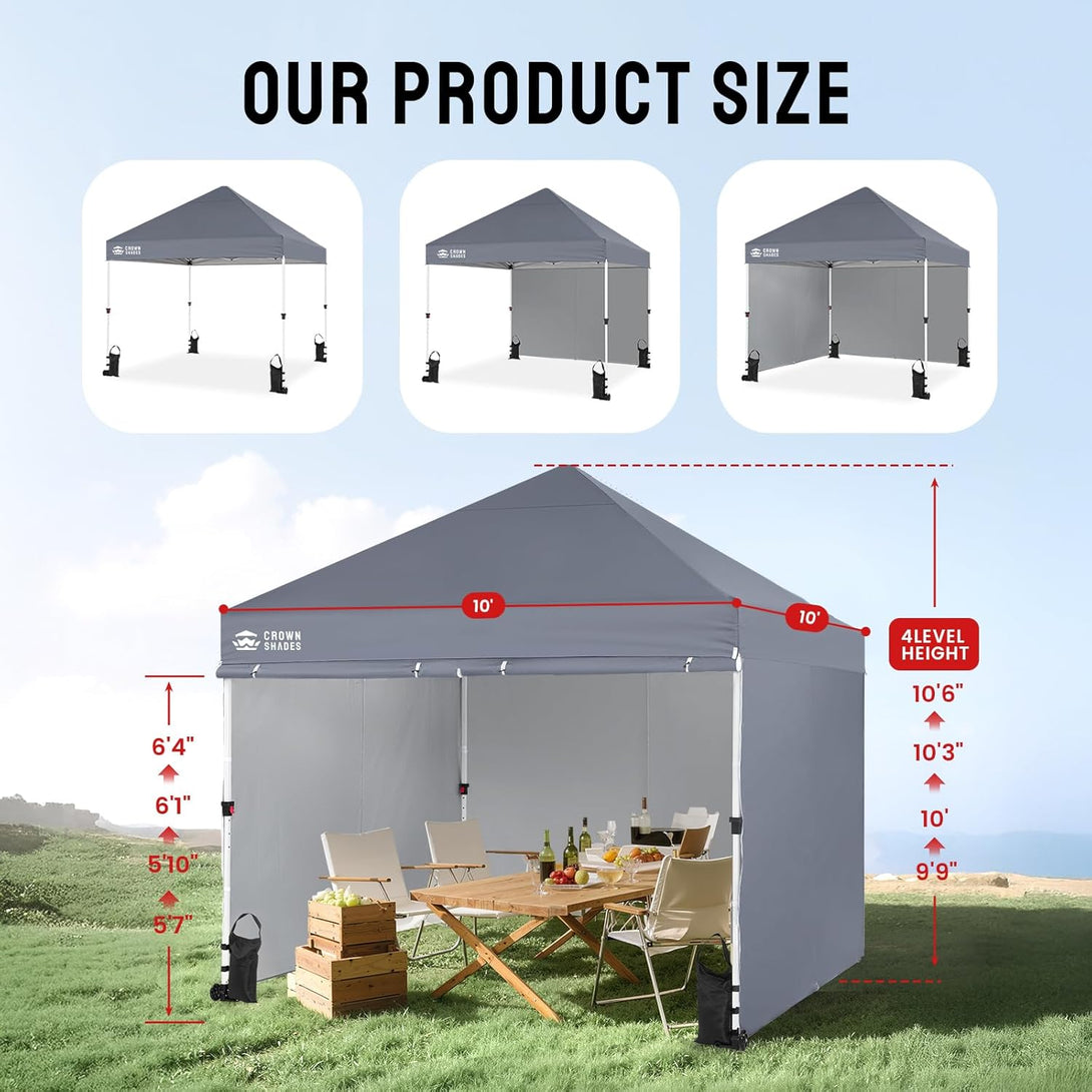 10x10 Commercial Pop Up Canopy & 4 Sidewalls