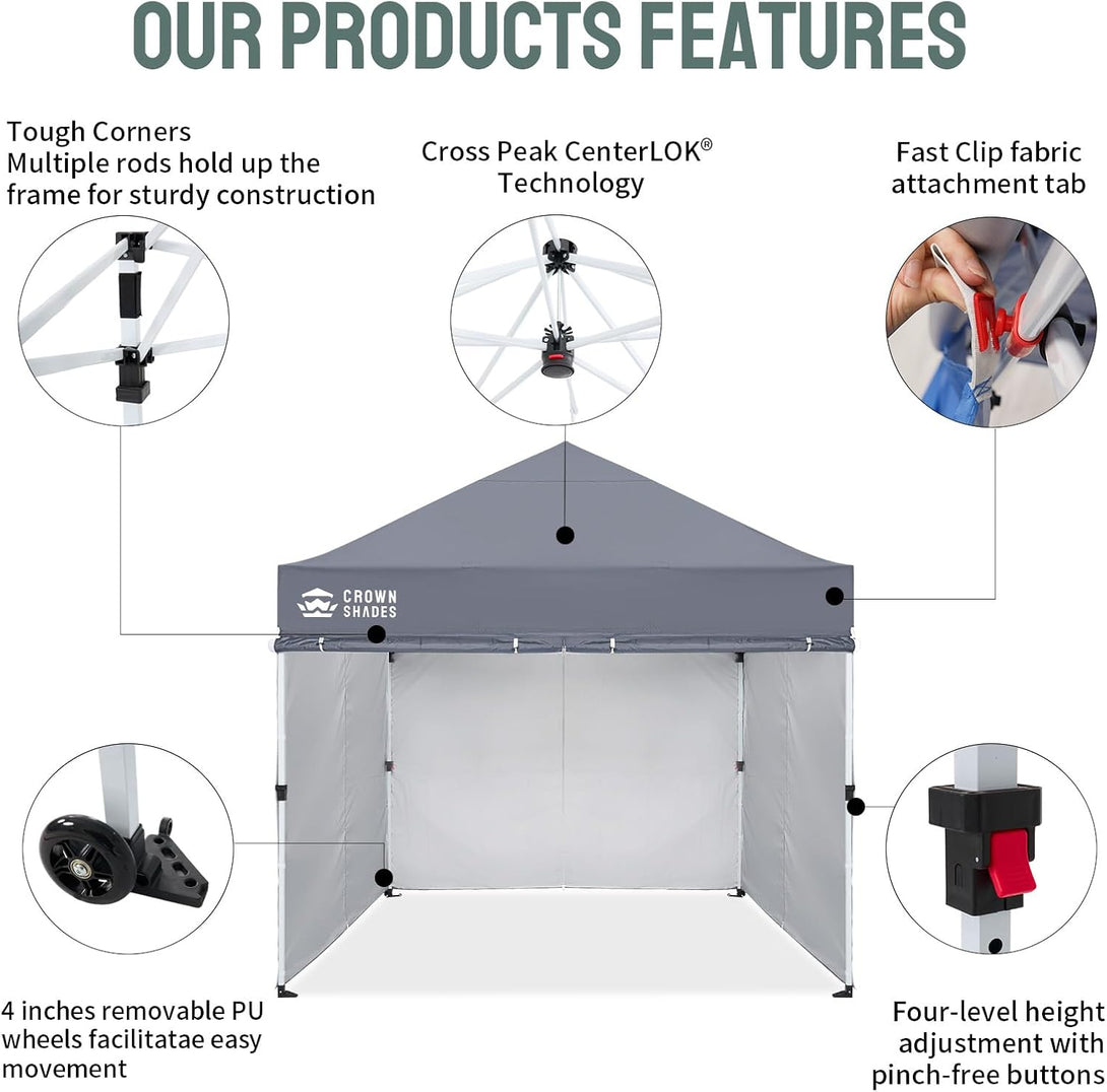 10x10 Commercial Pop Up Canopy & 4 Sidewalls