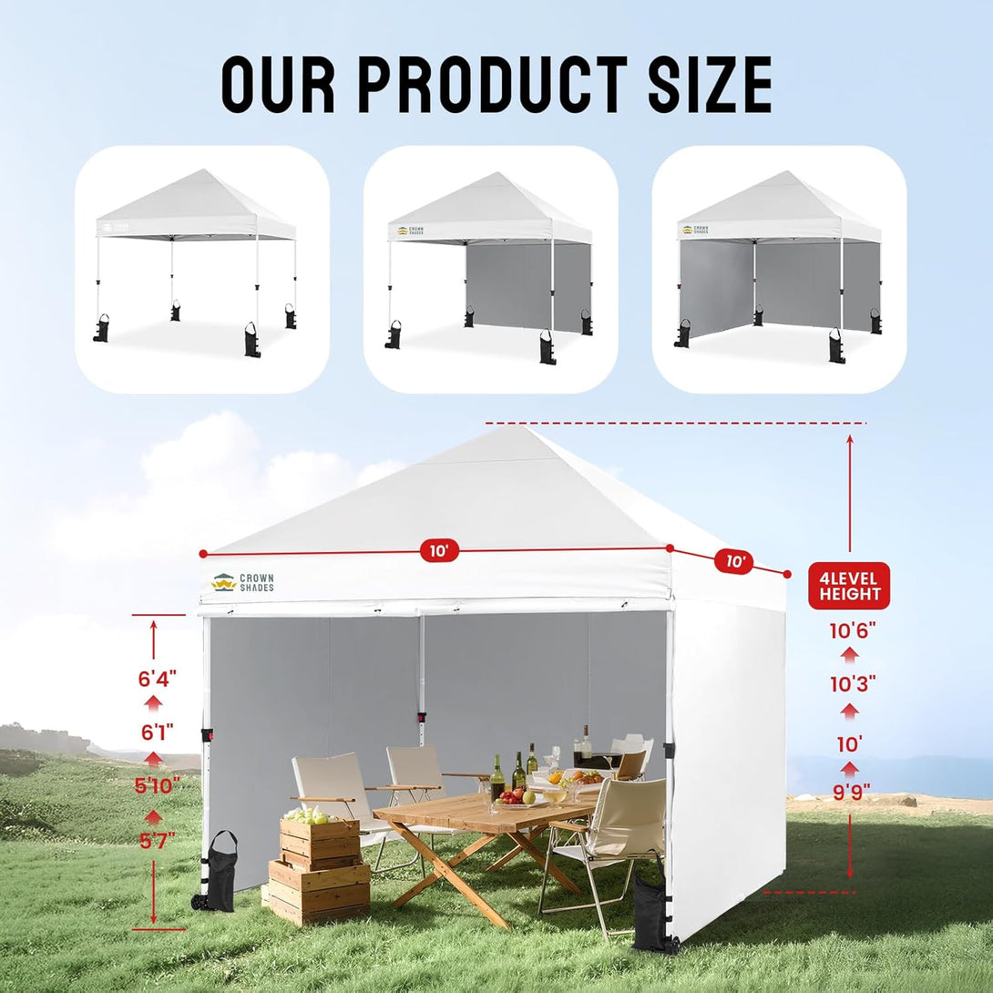 10x10 Commercial Pop Up Canopy & 4 Sidewalls