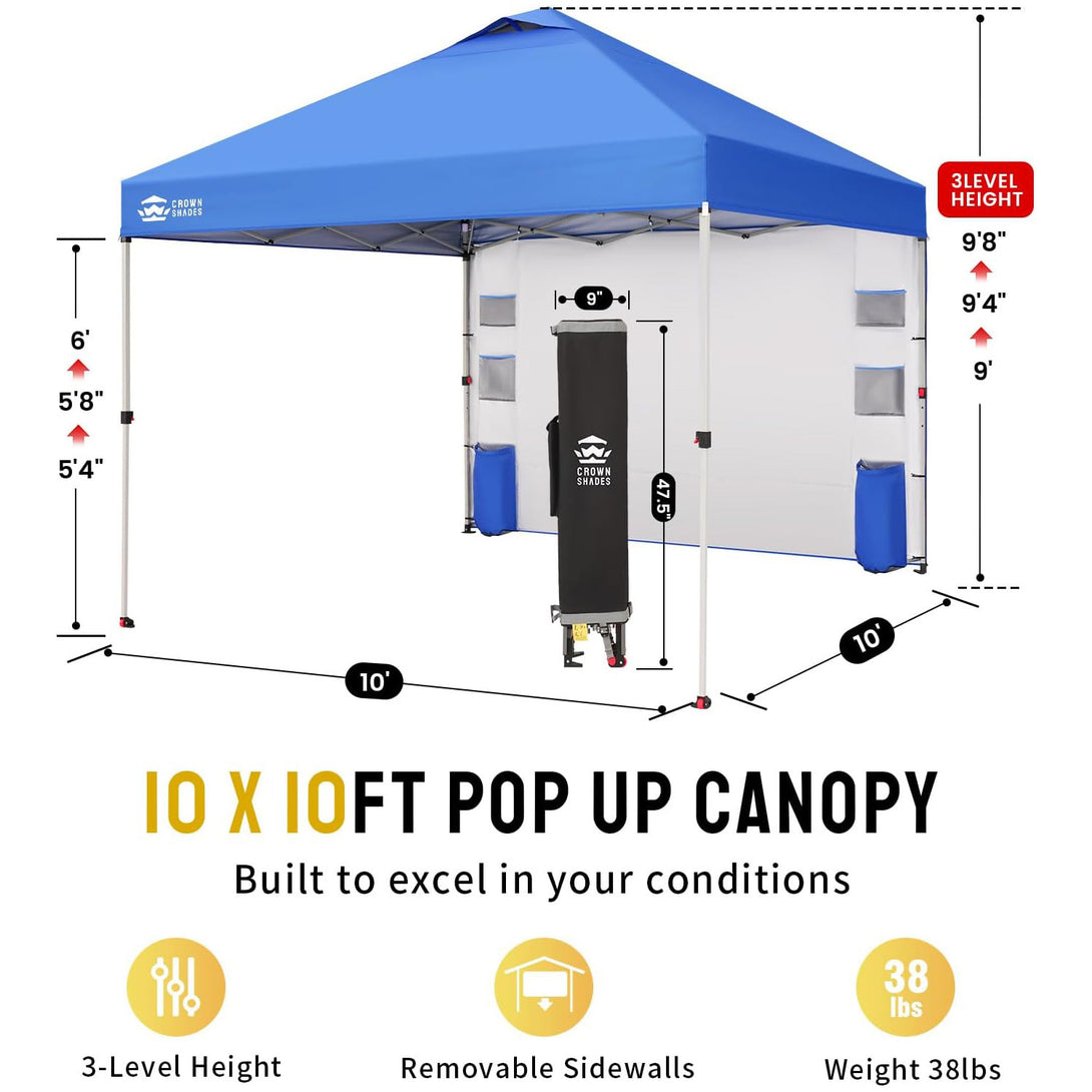 10x10 Pop Up Canopy & 1 Organizer Sidewall