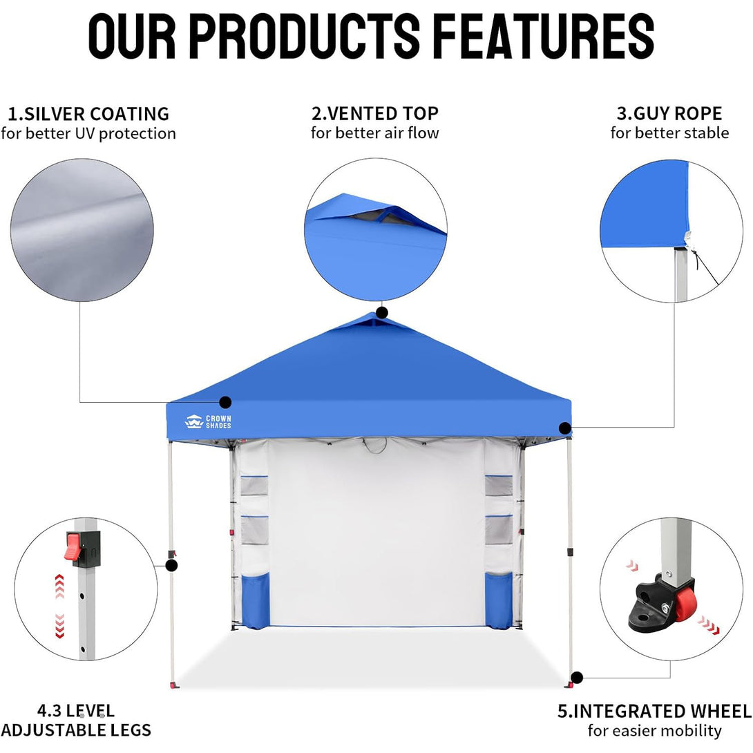 10x10 Pop Up Canopy & 1 Organizer Sidewall