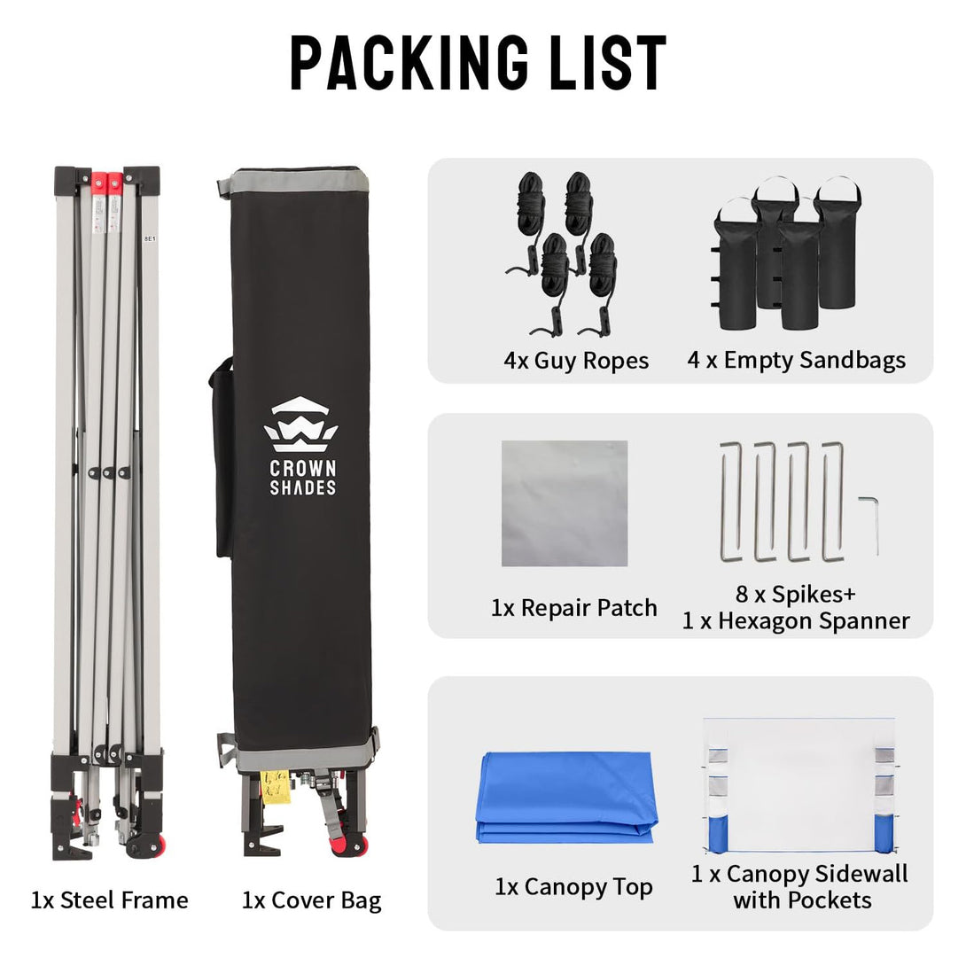 10x10 Pop Up Canopy & 1 Organizer Sidewall