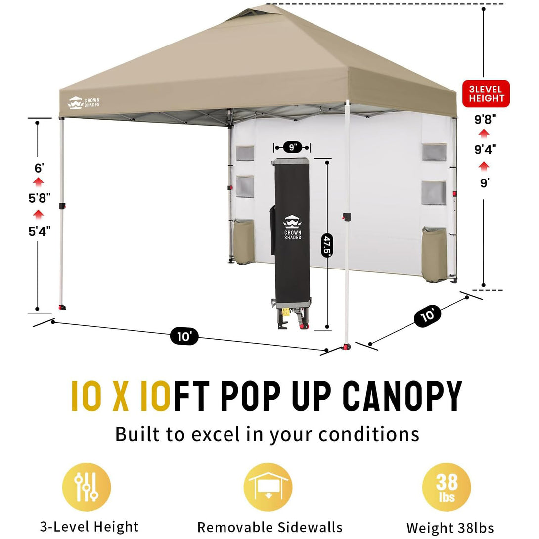 10x10 Pop Up Canopy & 1 Organizer Sidewall