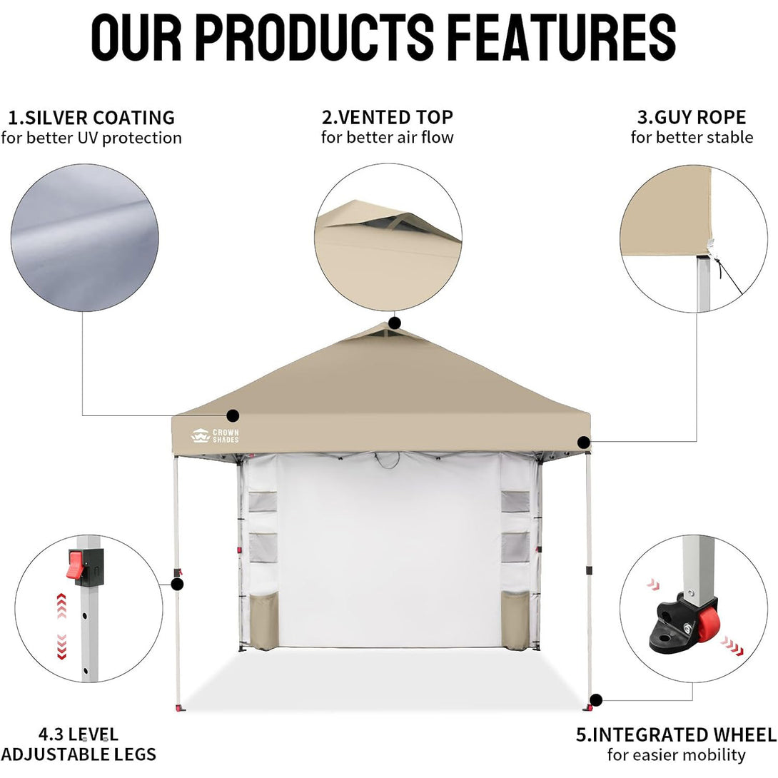 10x10 Pop Up Canopy & 1 Organizer Sidewall
