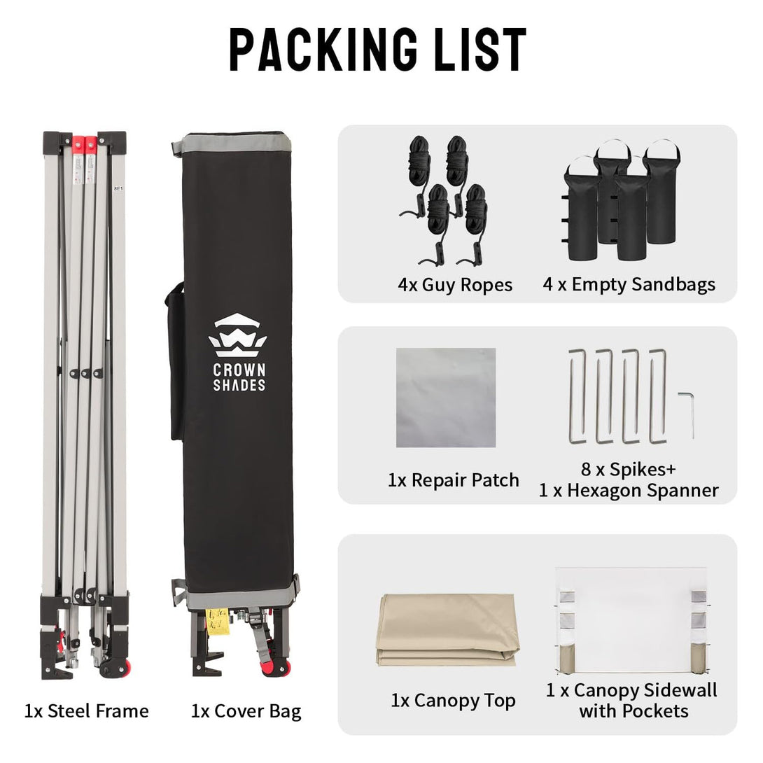 10x10 Pop Up Canopy & 1 Organizer Sidewall