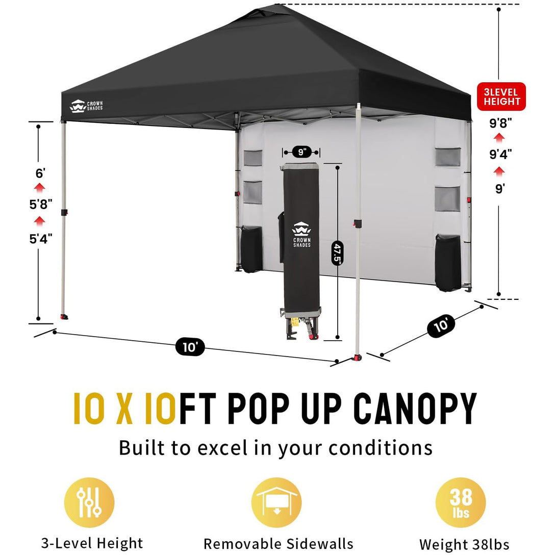 10x10 Pop Up Canopy & 1 Organizer Sidewall