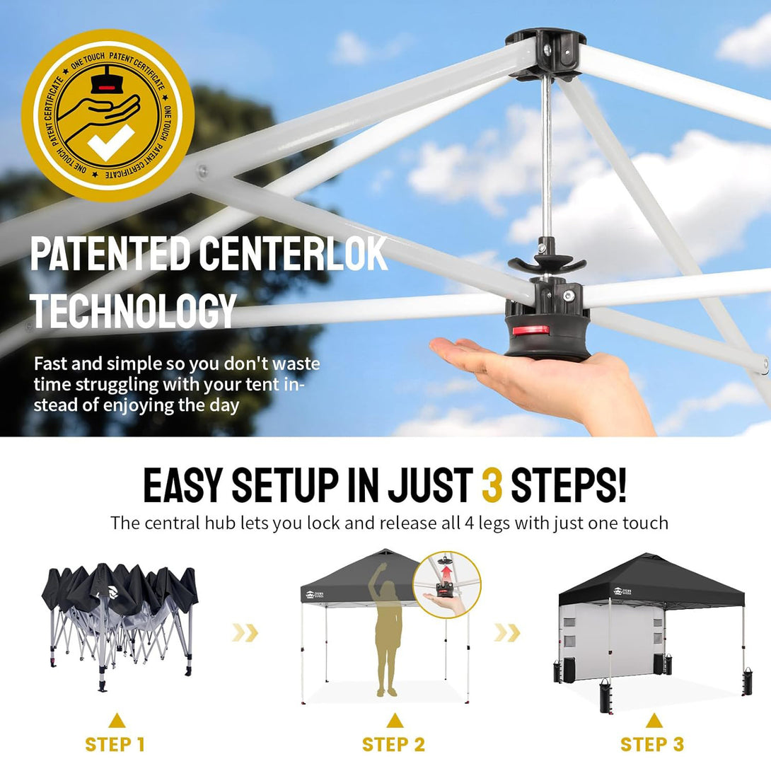 10x10 Pop Up Canopy & 1 Organizer Sidewall