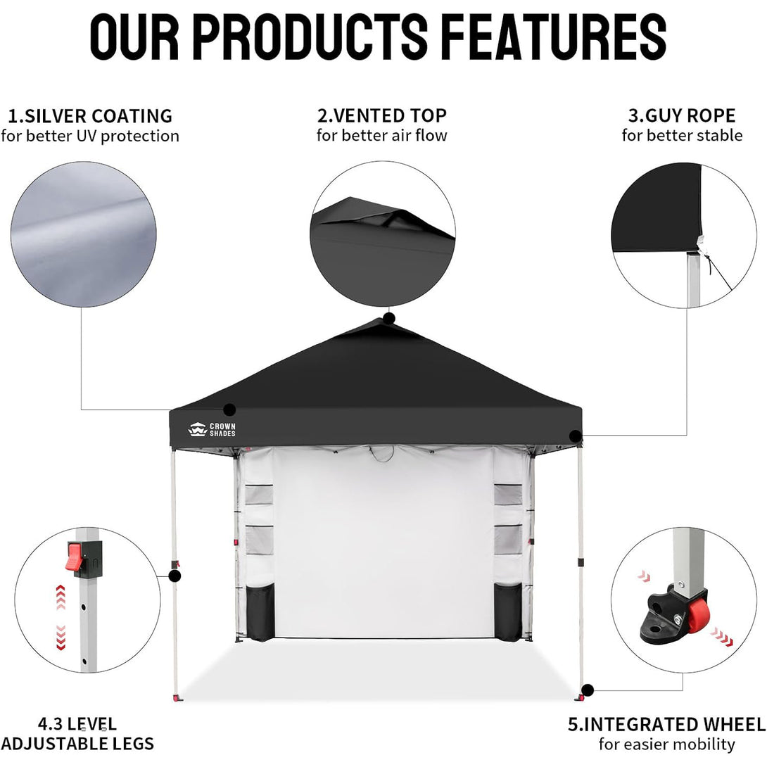 10x10 Pop Up Canopy & 1 Organizer Sidewall