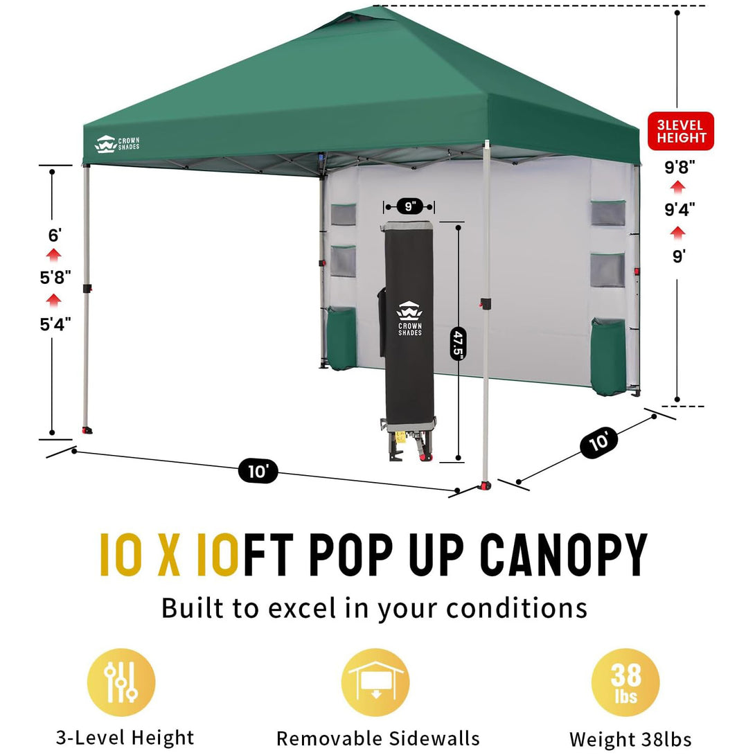 10x10 Pop Up Canopy & 1 Organizer Sidewall