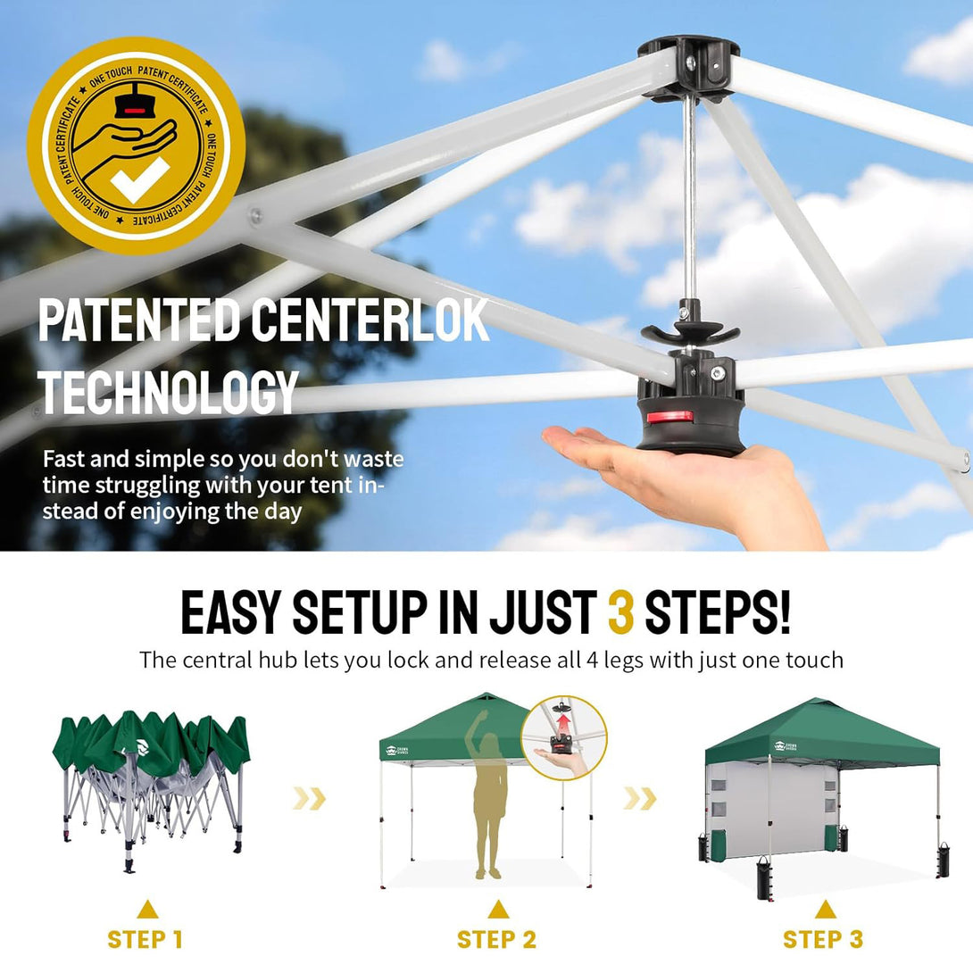 10x10 Pop Up Canopy & 1 Organizer Sidewall