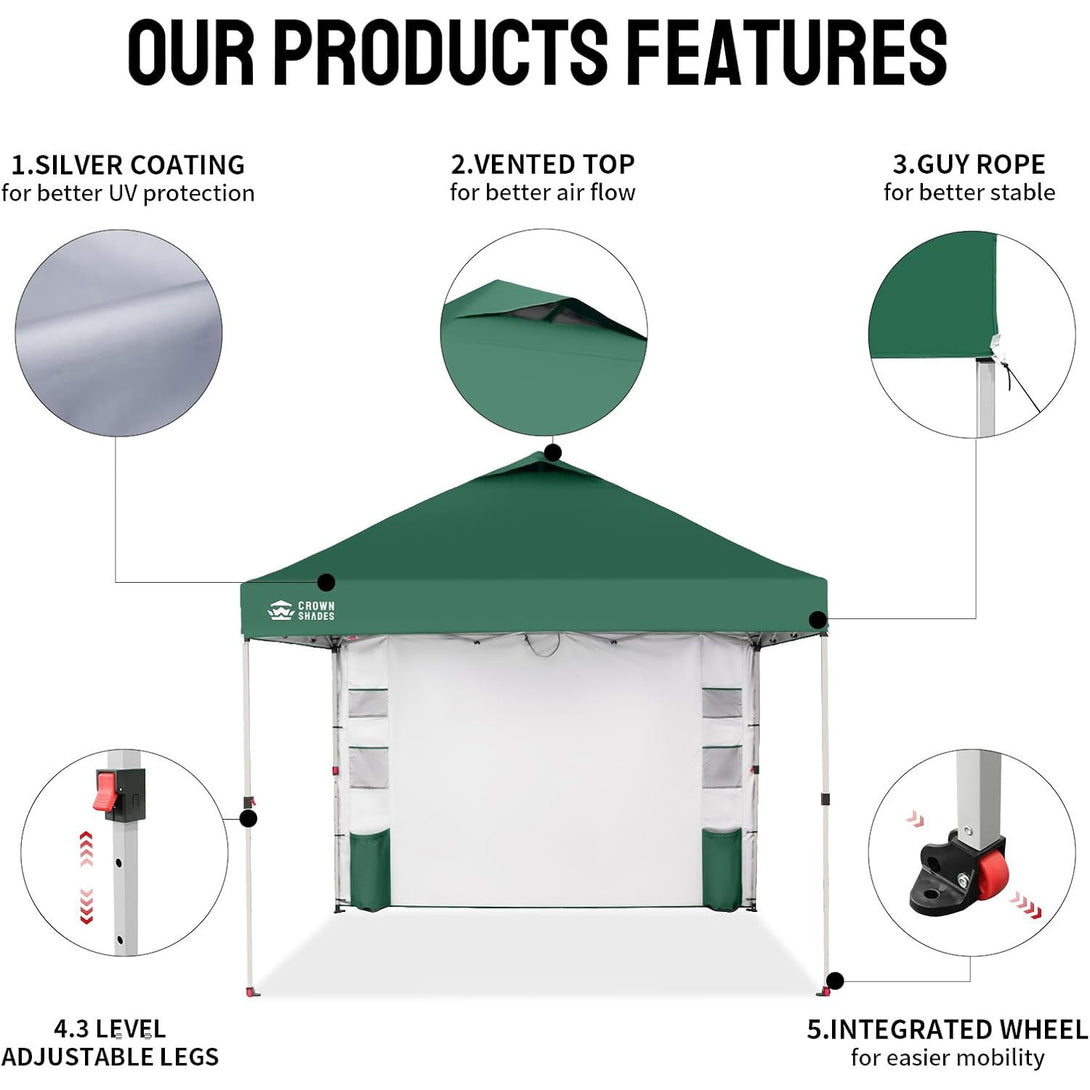 10x10 Pop Up Canopy & 1 Organizer Sidewall