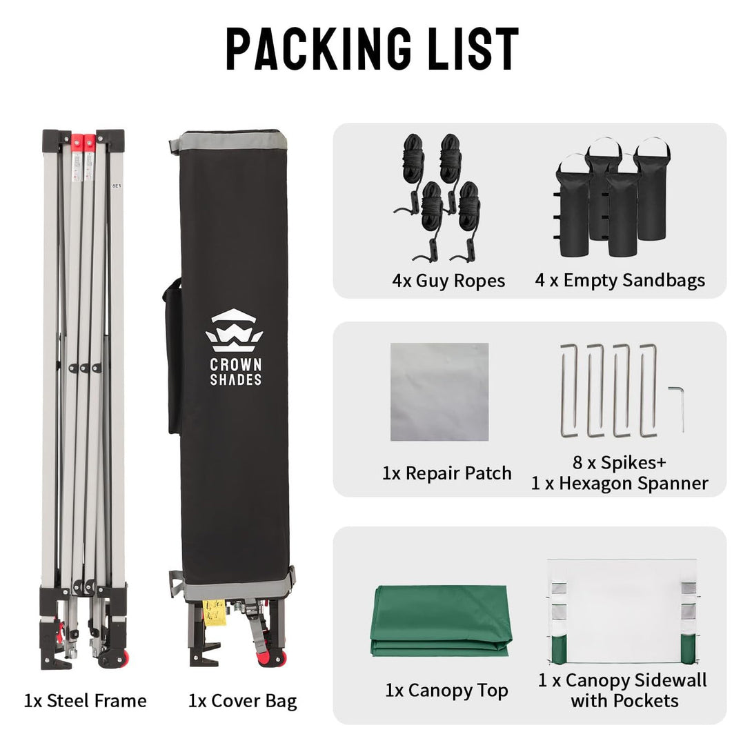 10x10 Pop Up Canopy & 1 Organizer Sidewall