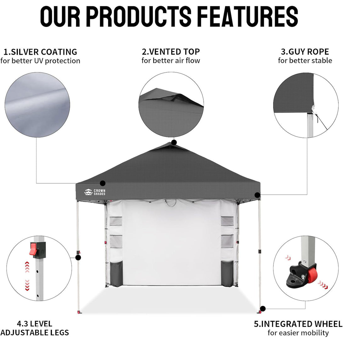 10x10 Pop Up Canopy & 1 Organizer Sidewall