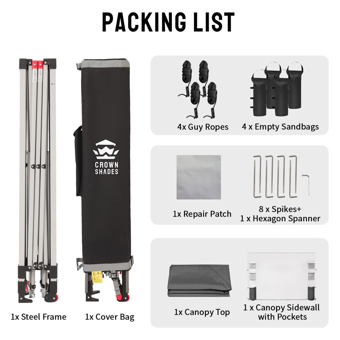 10x10 Pop Up Canopy & 1 Organizer Sidewall
