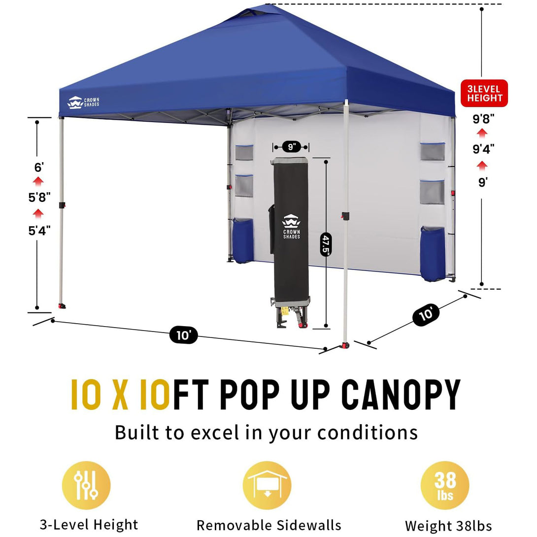 10x10 Pop Up Canopy & 1 Organizer Sidewall