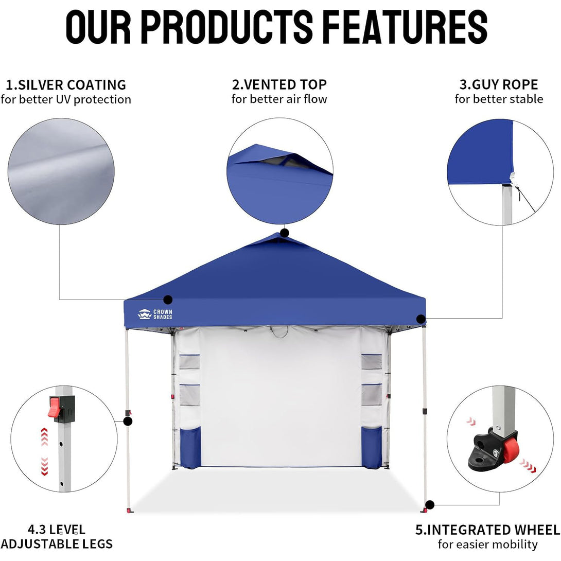 10x10 Pop Up Canopy & 1 Organizer Sidewall