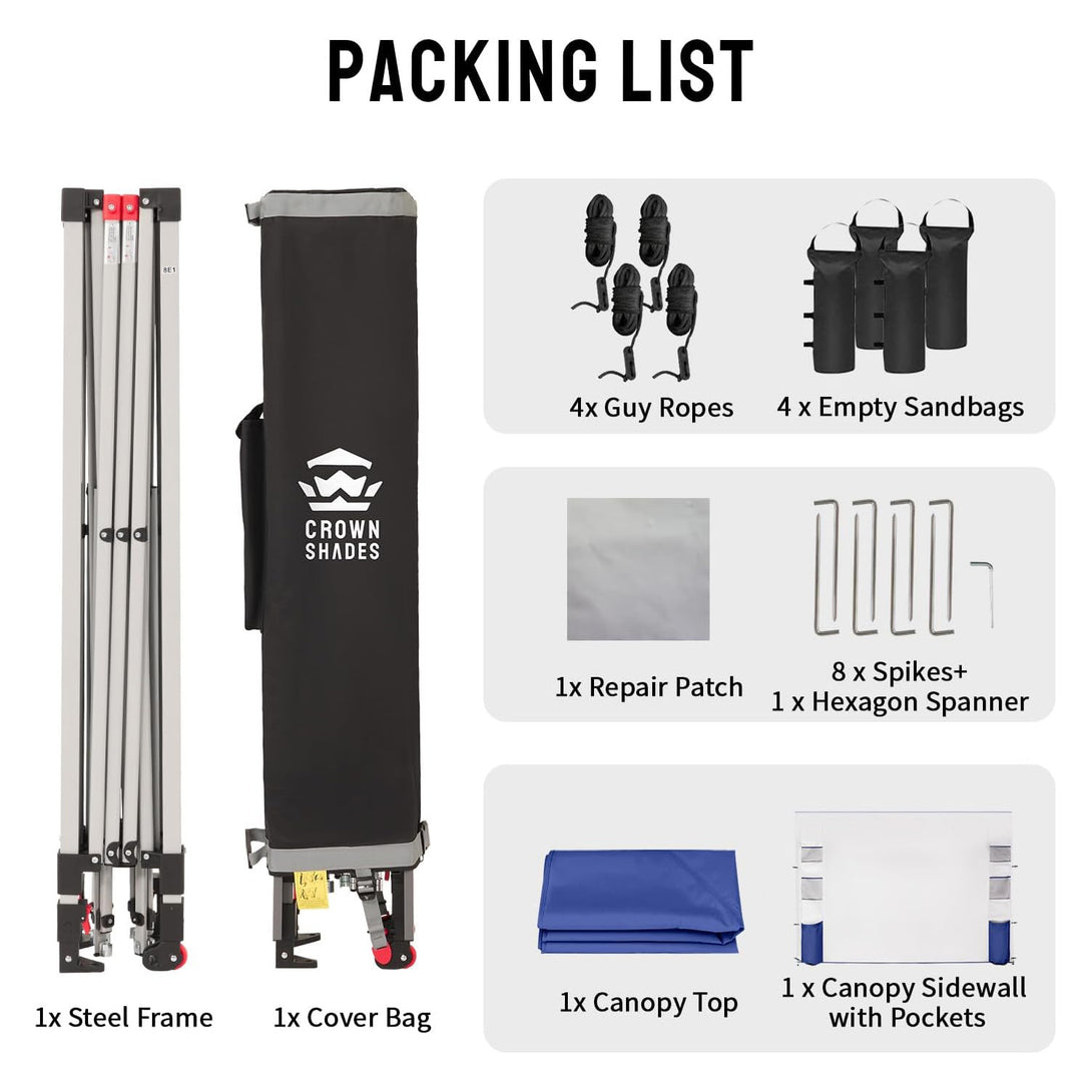 10x10 Pop Up Canopy & 1 Organizer Sidewall