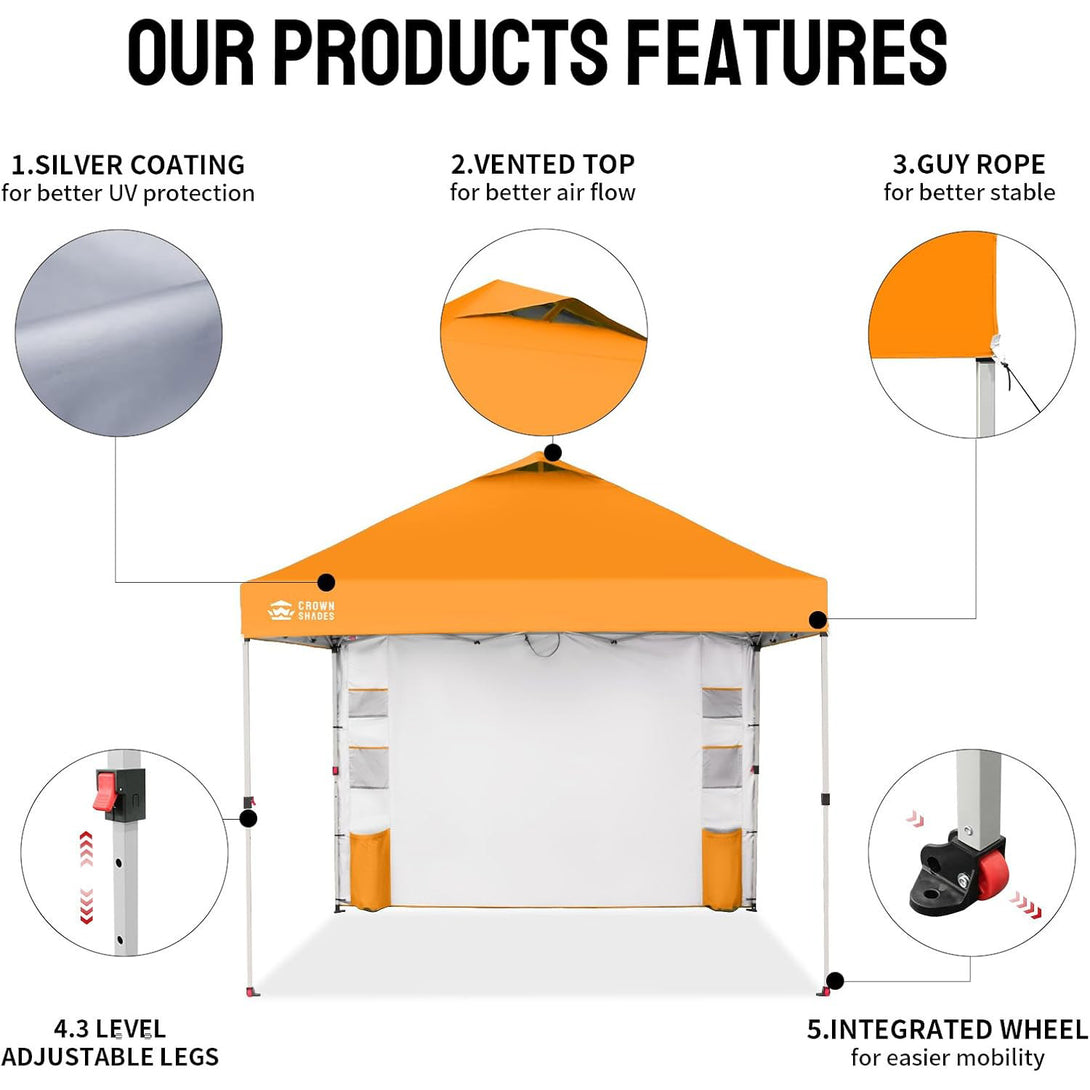 10x10 Pop Up Canopy & 1 Organizer Sidewall