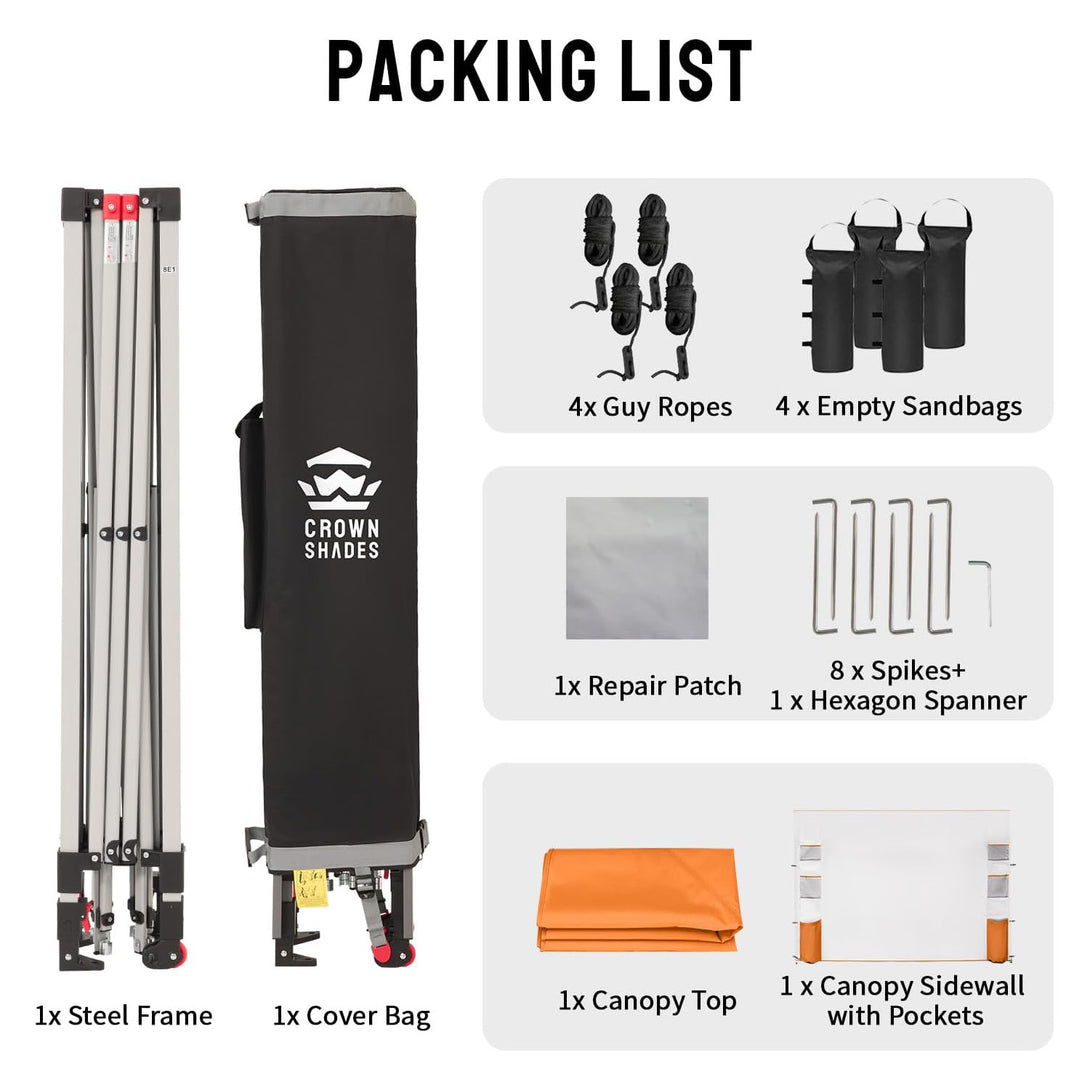 10x10 Pop Up Canopy & 1 Organizer Sidewall
