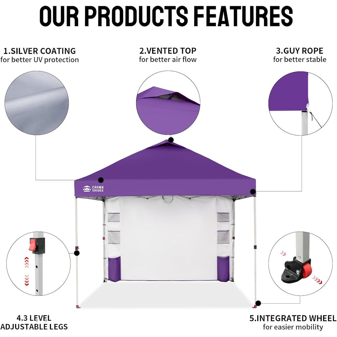 10x10 Pop Up Canopy & 1 Organizer Sidewall