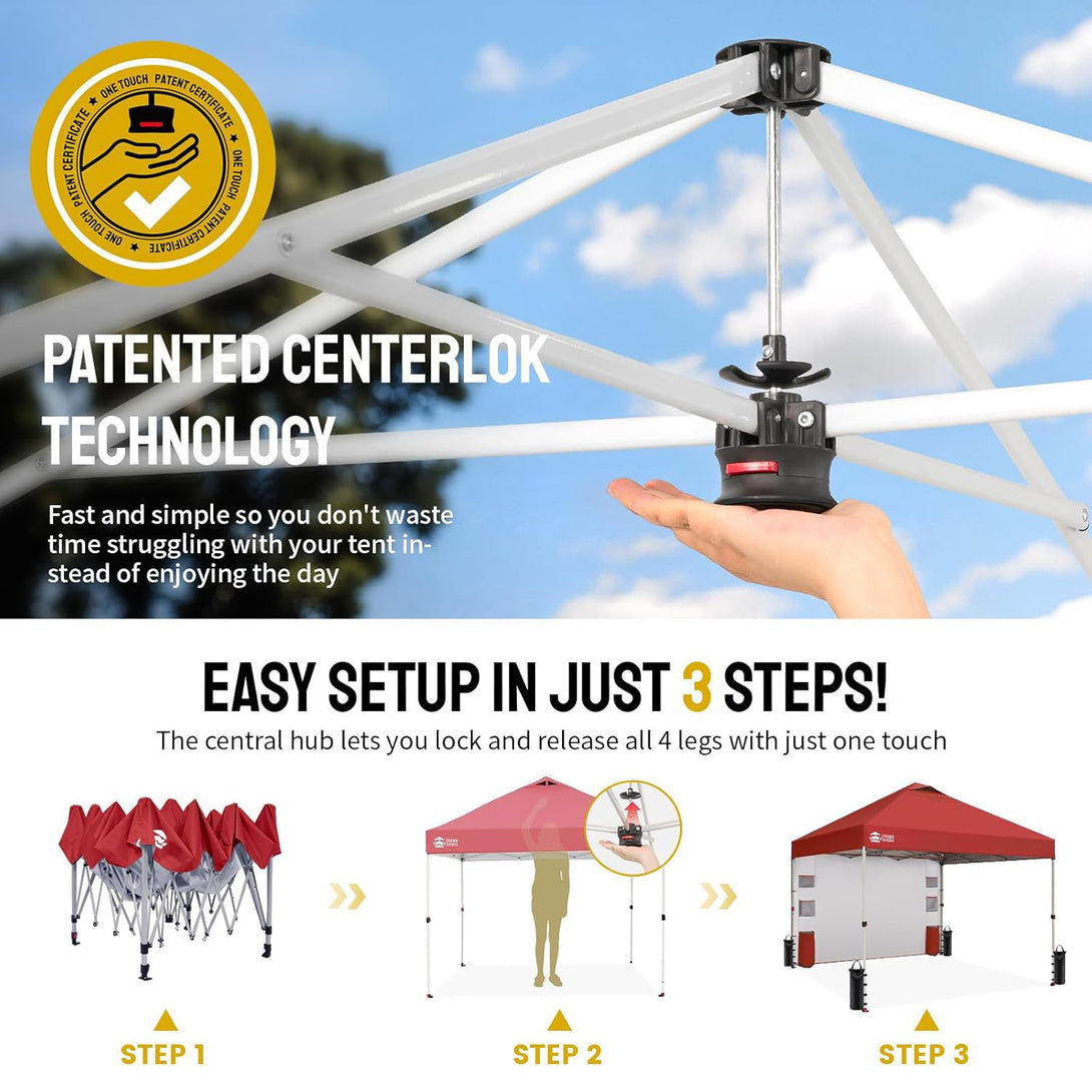 10x10 Pop Up Canopy & 1 Organizer Sidewall