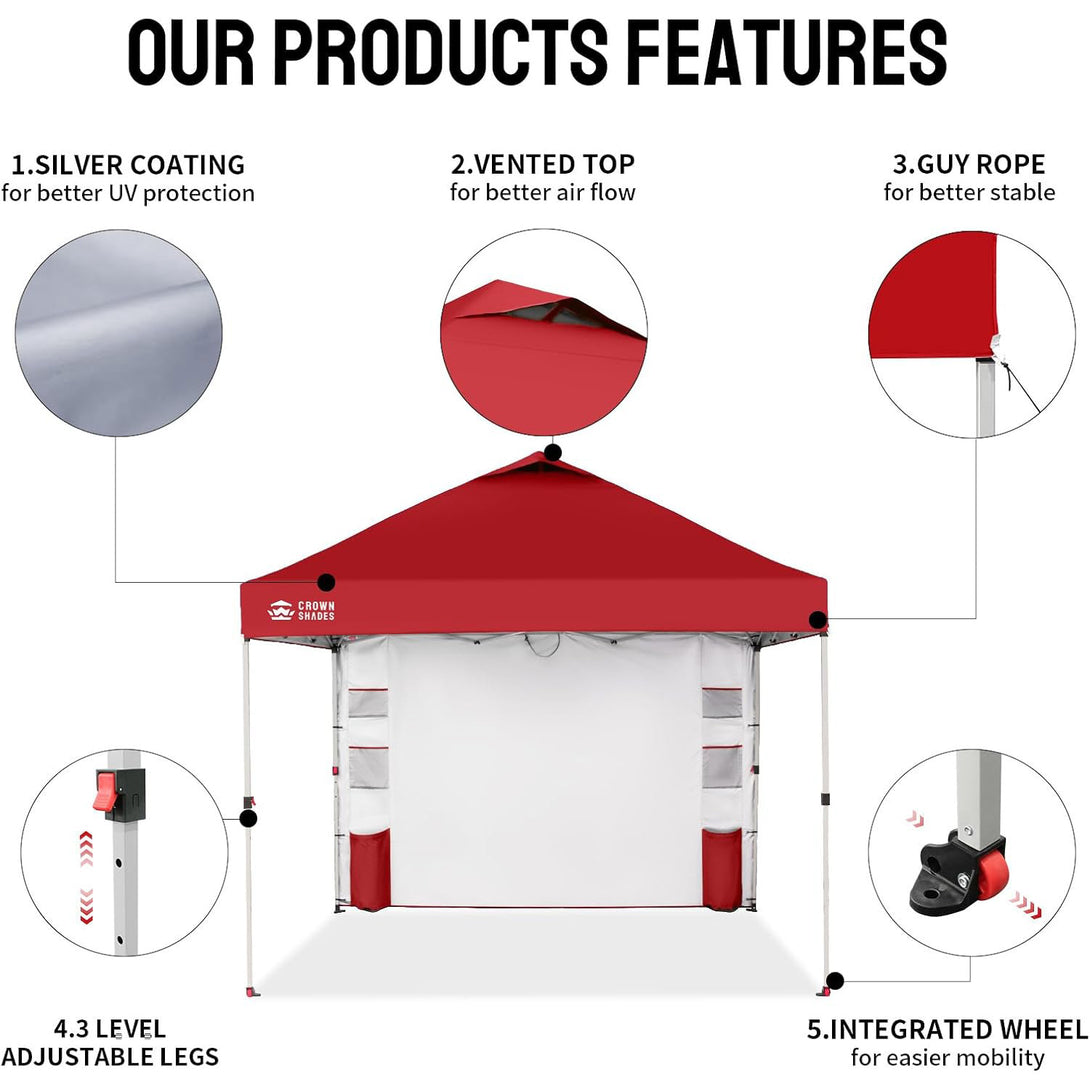 10x10 Pop Up Canopy & 1 Organizer Sidewall