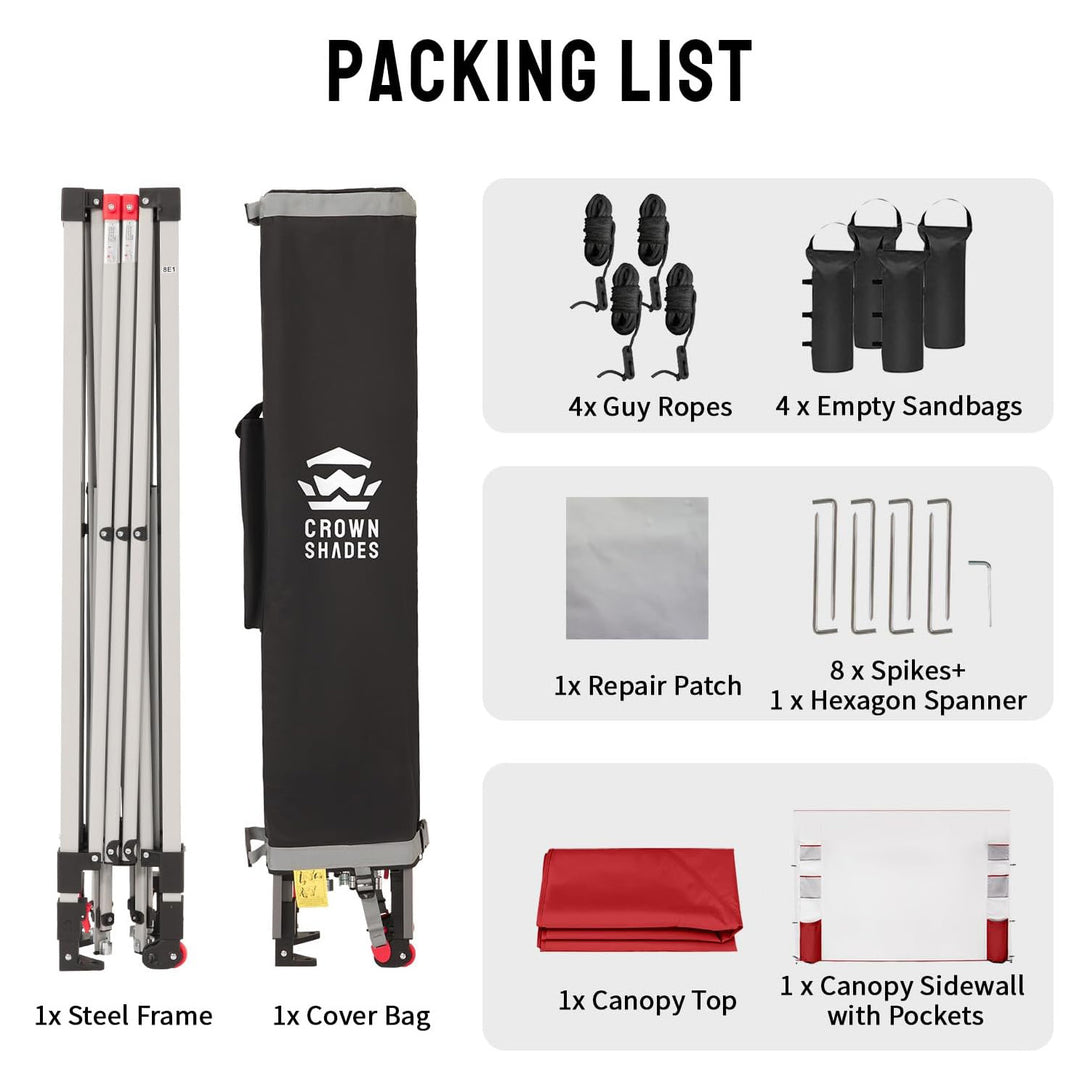 10x10 Pop Up Canopy & 1 Organizer Sidewall
