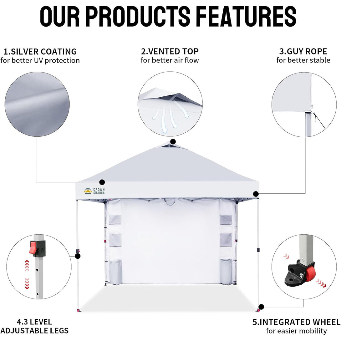 10x10 Pop Up Canopy & 1 Organizer Sidewall