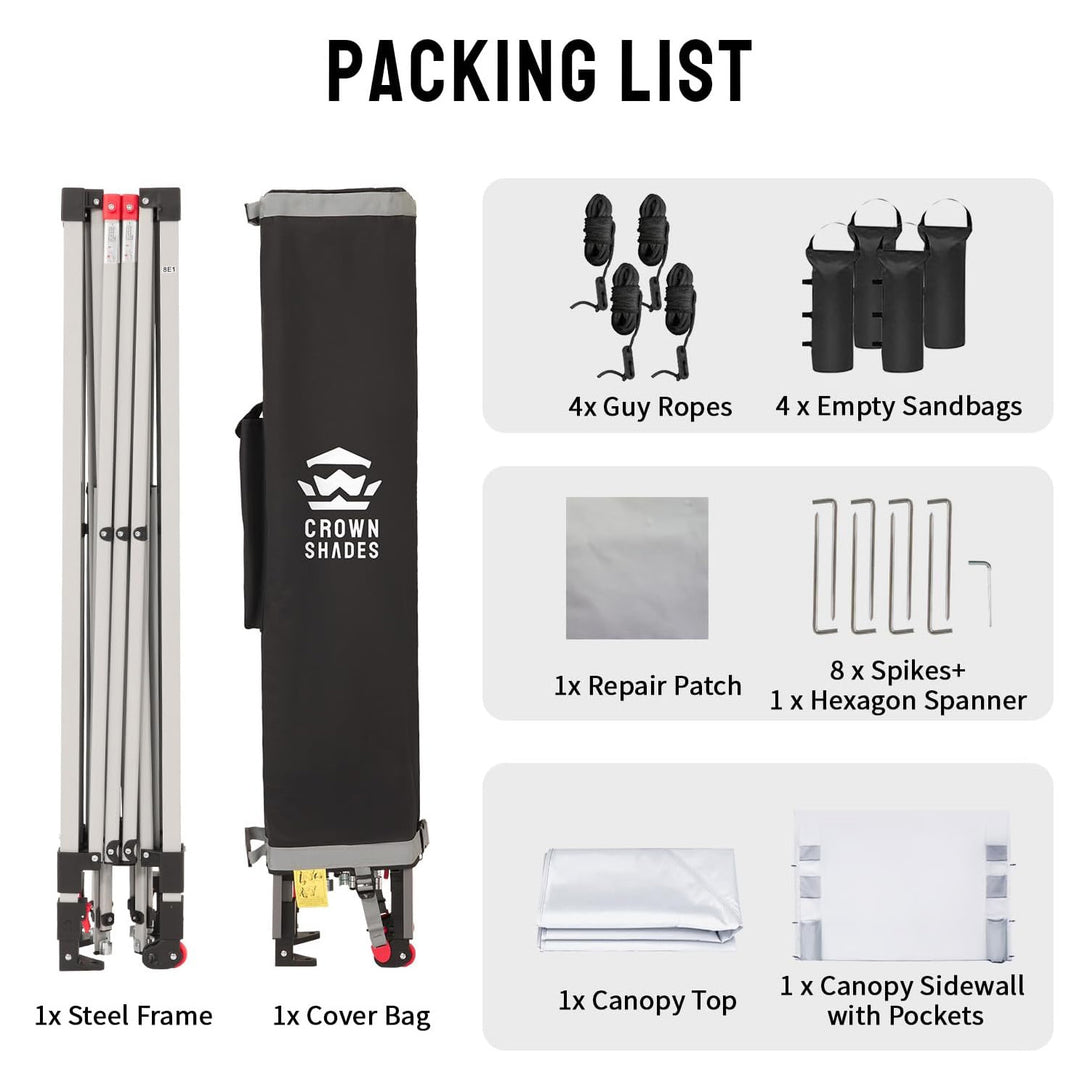 10x10 Pop Up Canopy & 1 Organizer Sidewall