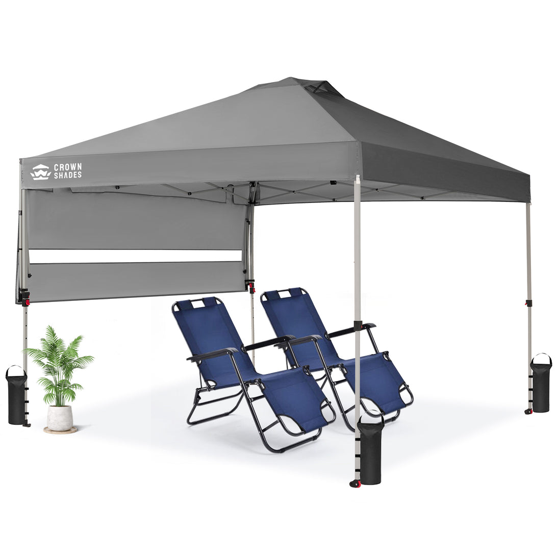 Tente pliante 10x14 avec auvent extensible
