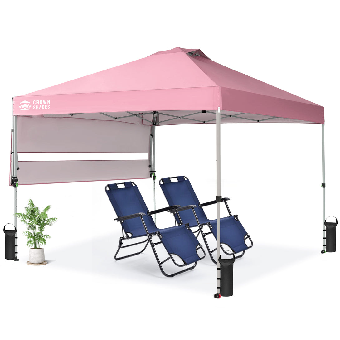 Tente pliante 10x14 avec auvent extensible