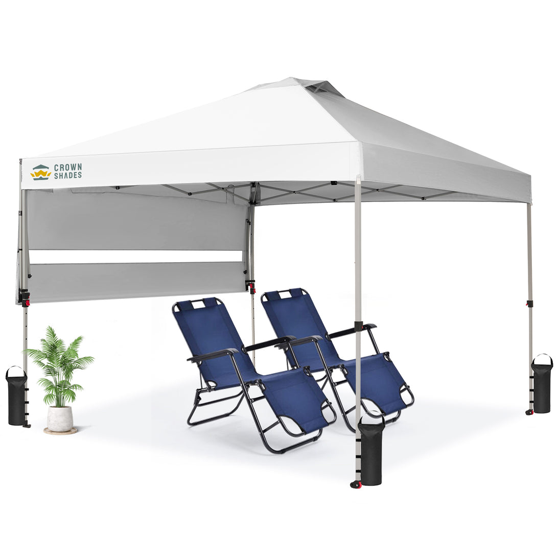 Tente pliante 10x14 avec auvent extensible