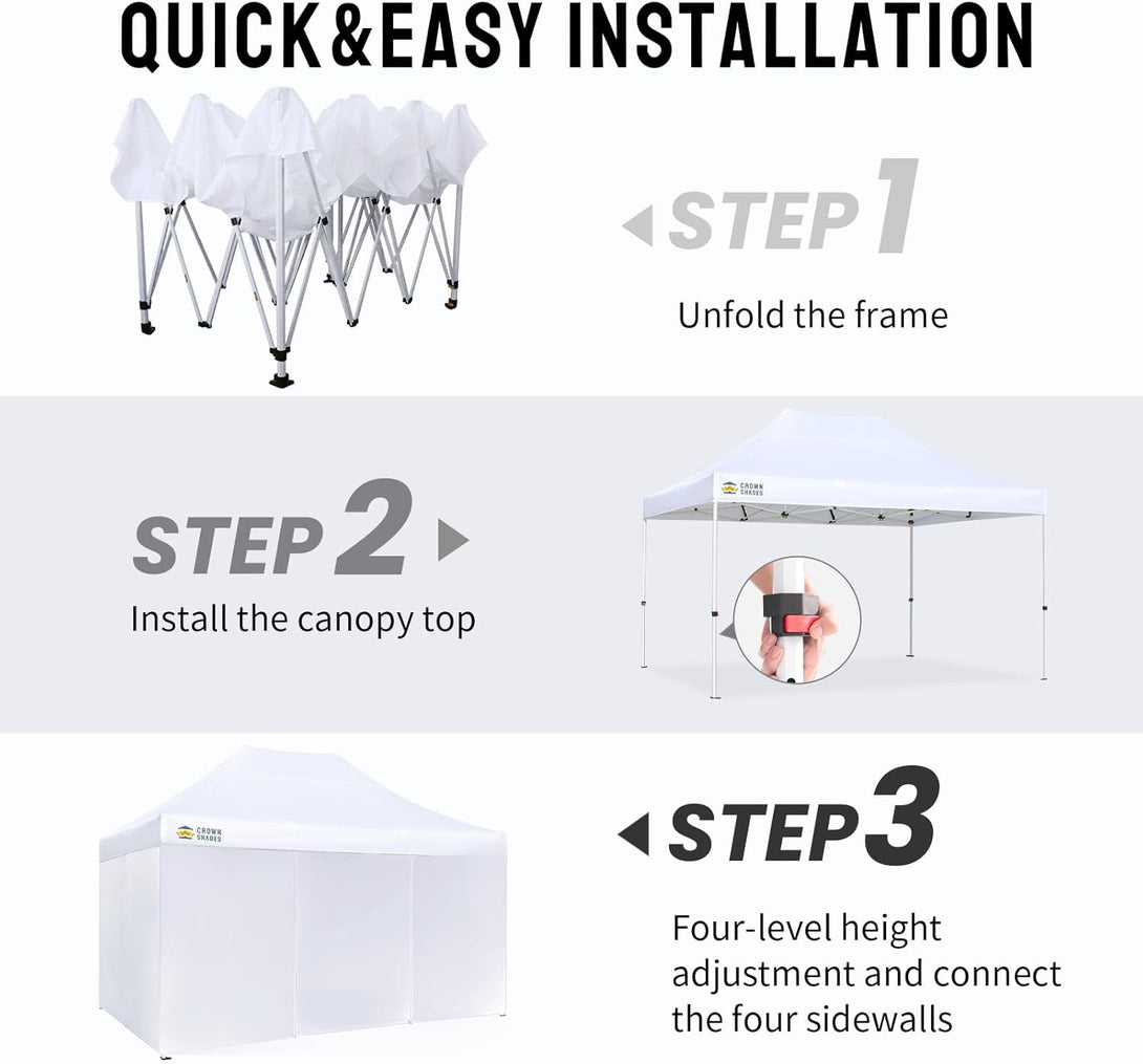 10x15 Commercial Pop Up Canopy Tent – Heavy-Duty Instant Shelter