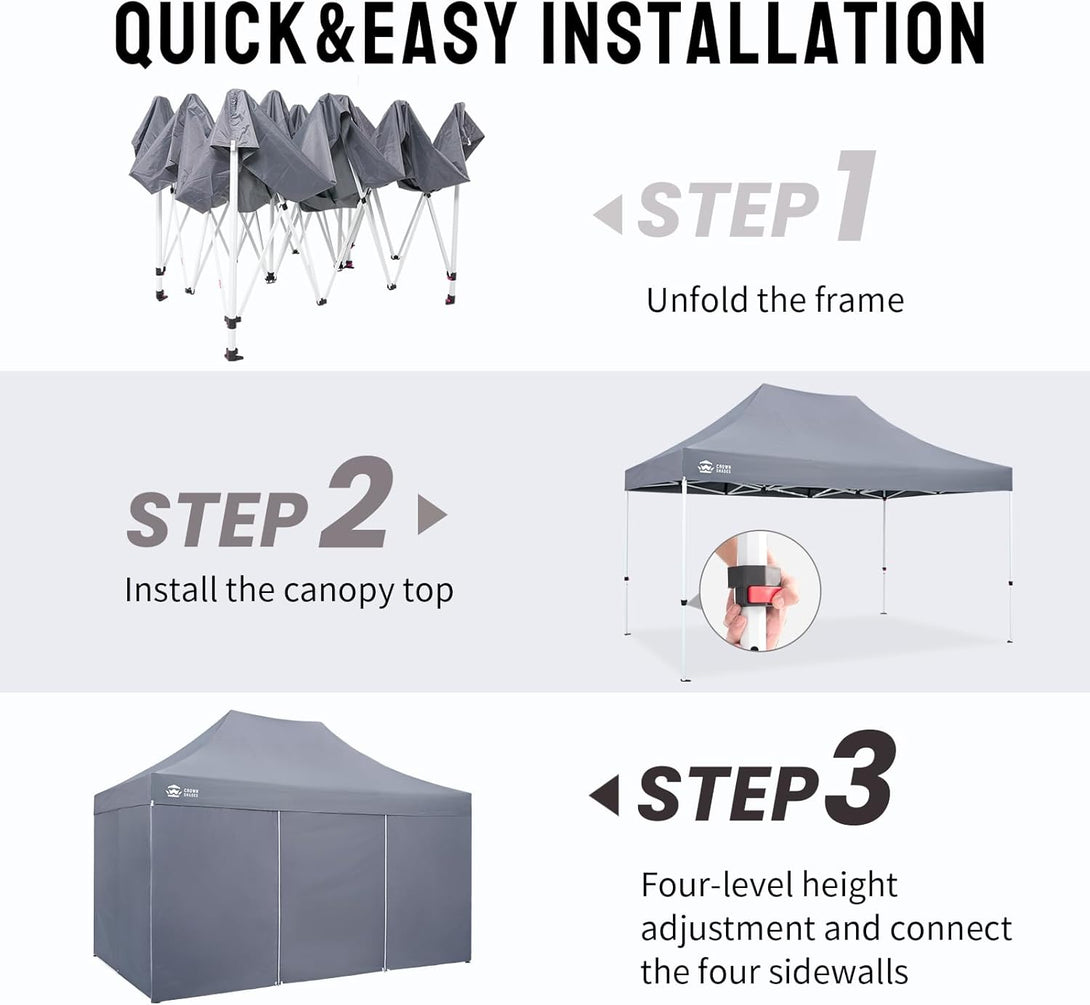 10x15 Commercial Pop Up Canopy Tent – Heavy-Duty Instant Shelter