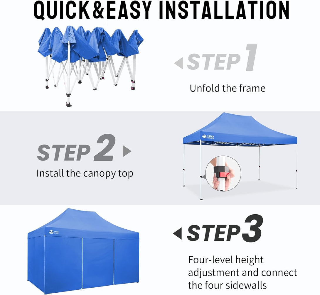 10x15 Commercial Pop Up Canopy Tent – Heavy-Duty Instant Shelter