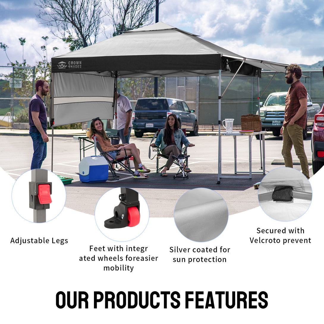 10x18 Pop Up CenterLOK™ Canopy with 2 Extend Awnings