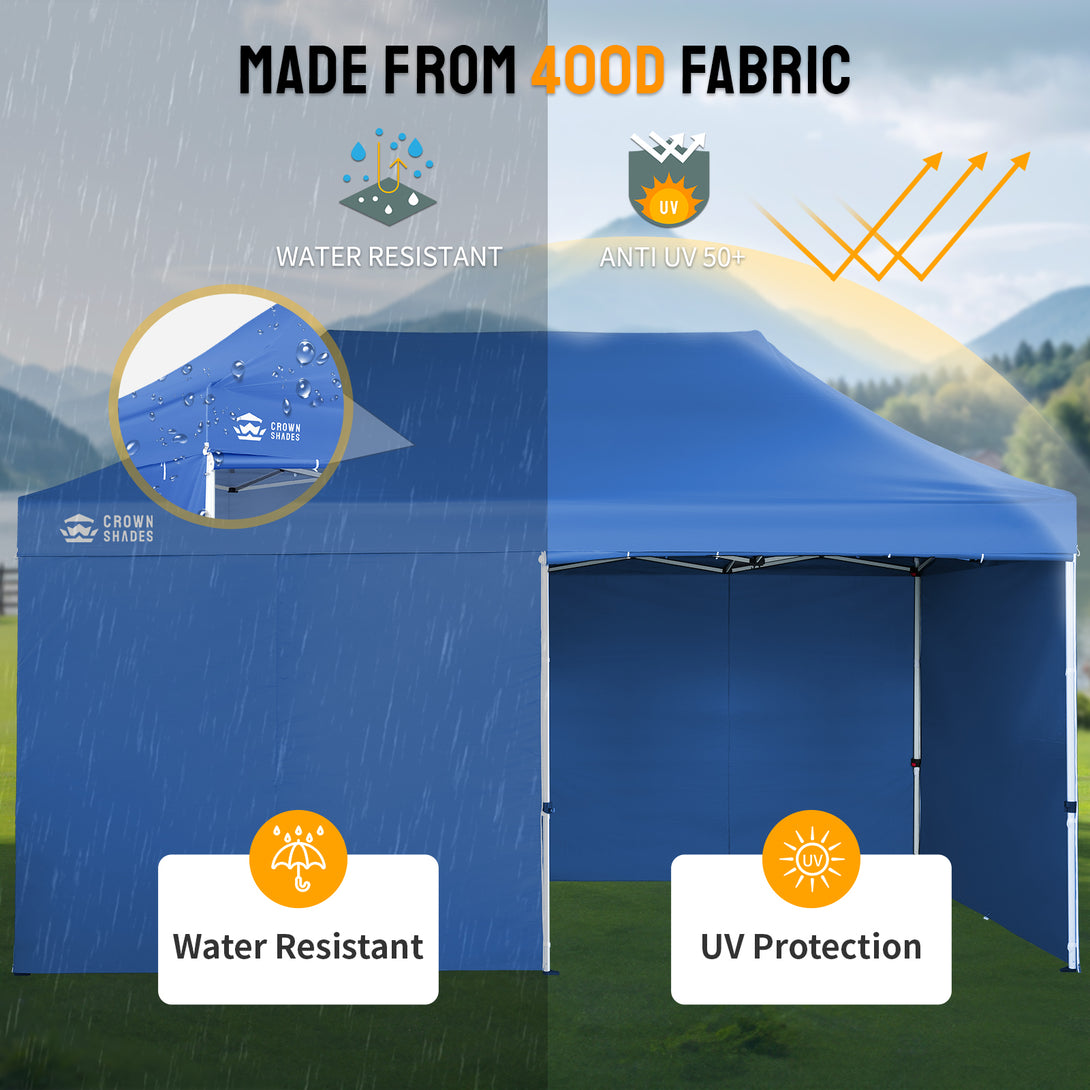 10x20 Commercial Pop Up Canopy Heavy Duty Tent with 4 Sidewalls