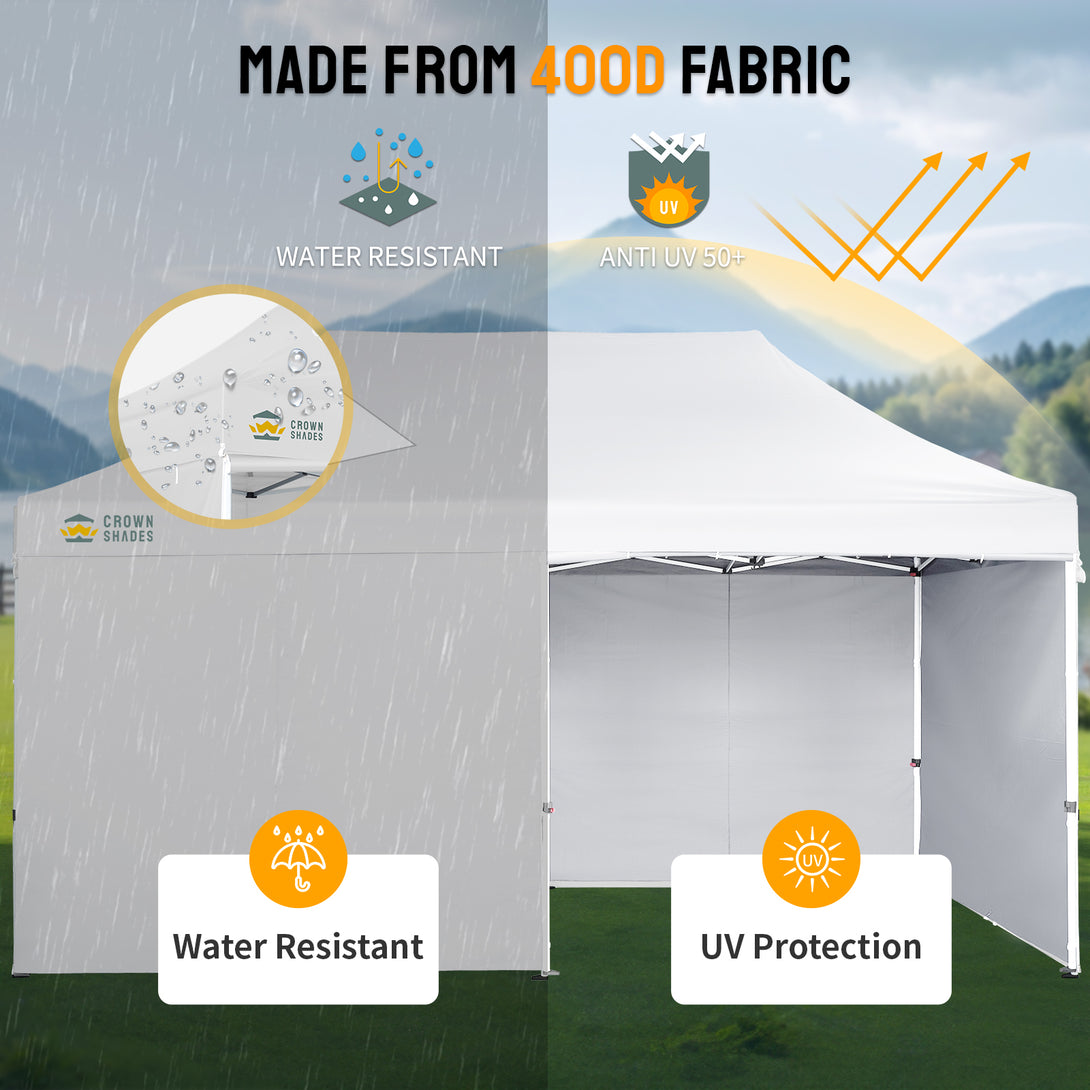 10x20 Commercial Pop Up Canopy Heavy Duty Tent with 4 Sidewalls