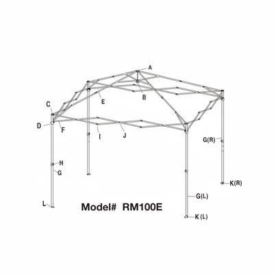 Replacement Canopy Top| 10'x10' Canopy| Model RM100E-B/G