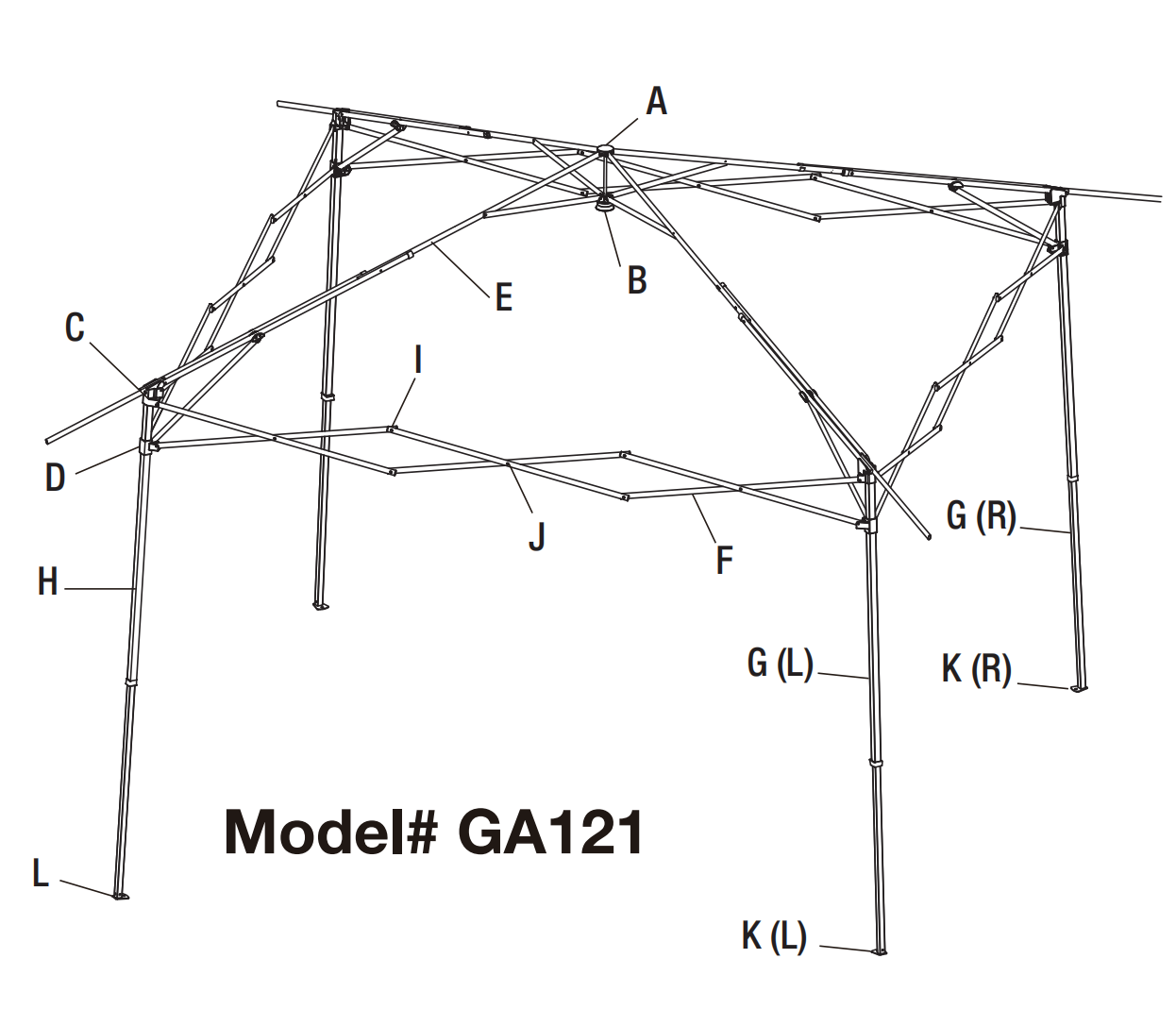 11x11 Replacement Parts for Gazebo Model GA121