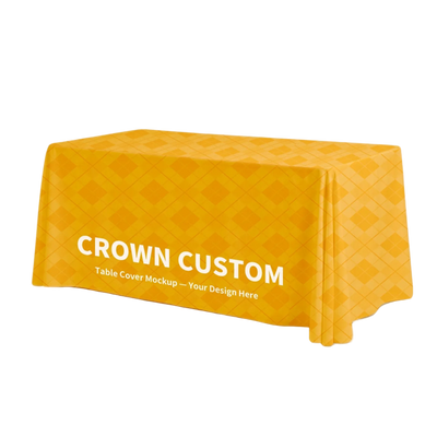 Custom Printed Table Throw - Open Back (3 Sided)
