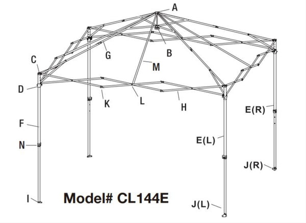 One Touch Instant Canopy 12'x12’ CL144E