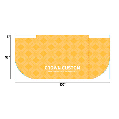 Custom Printed Table Throw - Open Back (3 Sided)