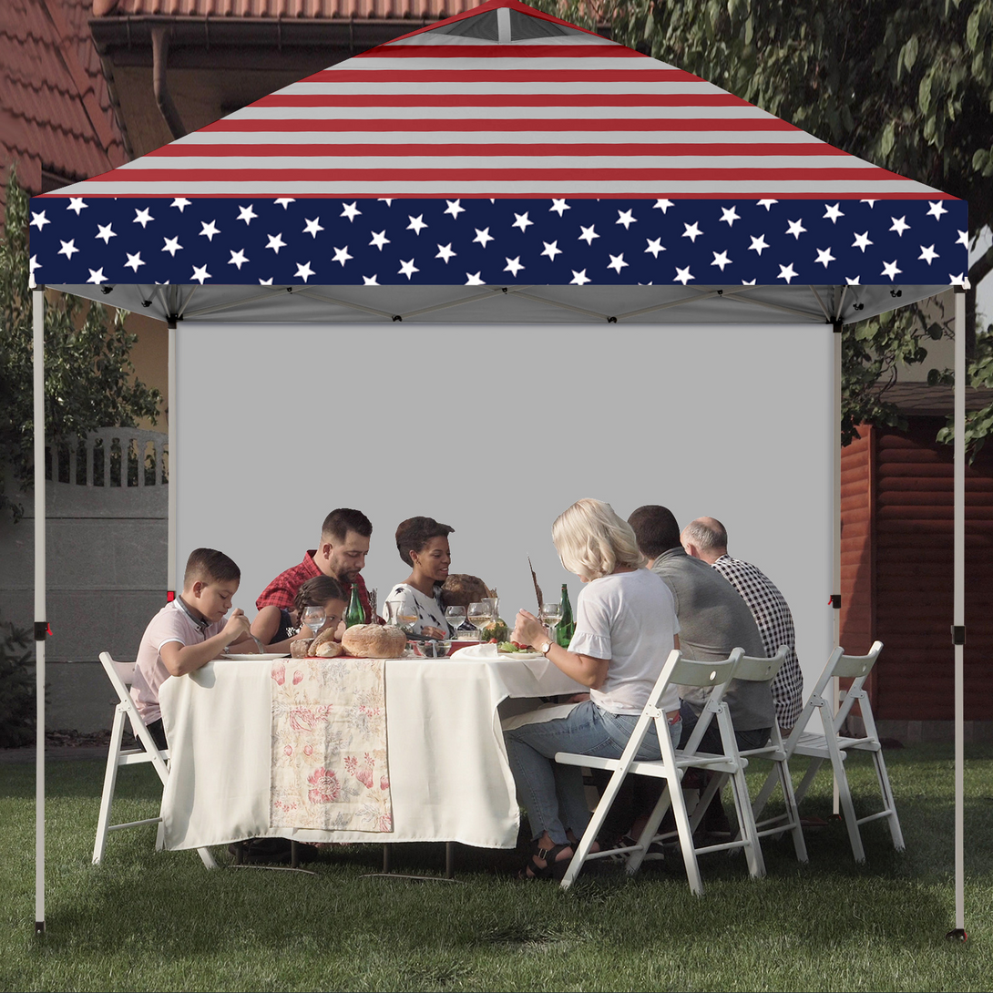 Tente pliante CenterLOK® 10x10 avec 1 paroi latérale