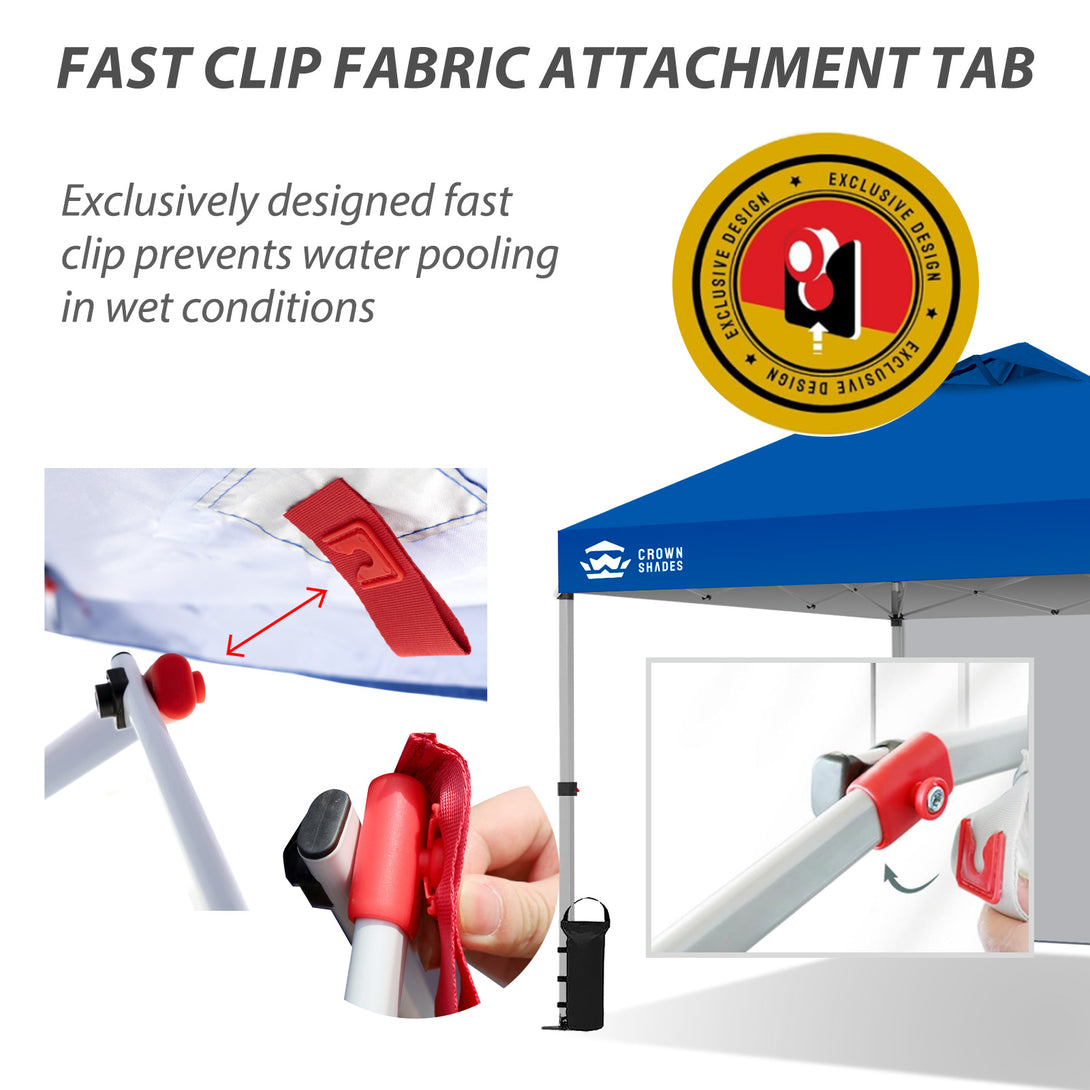 Tente pliante CenterLOK® 10x10 avec 1 paroi latérale
