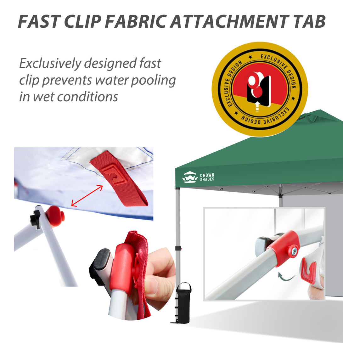 Tente pliante CenterLOK® 10x10 avec 1 paroi latérale