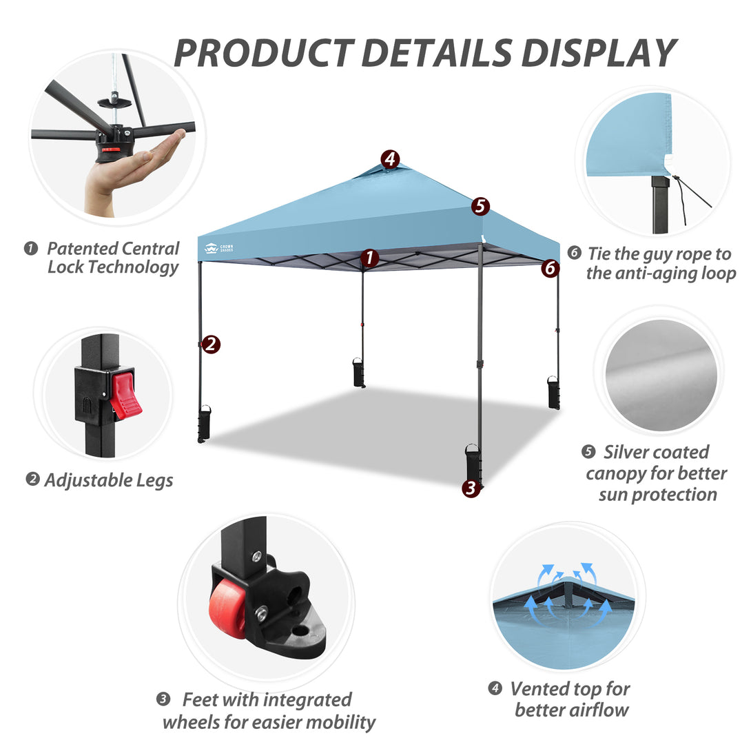 Tente pliante 10x10 - CentreLOK™ léger